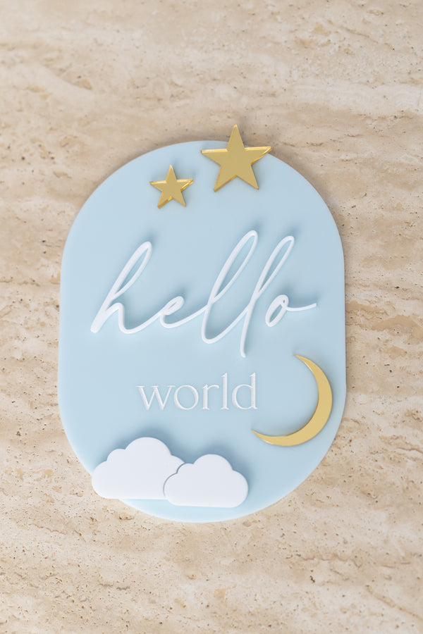 Celestial 'Hello World' Announcement Plaque