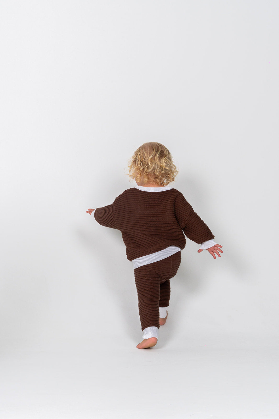 Ribbed Knit Jumper - Chocolate