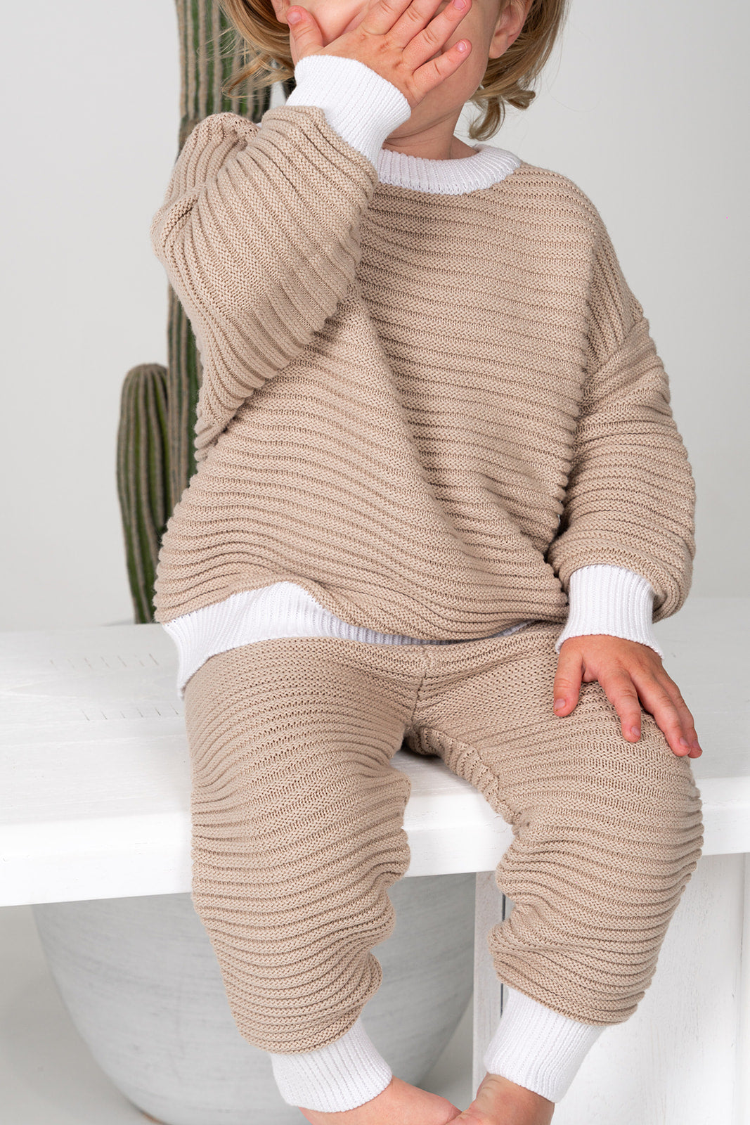 Ribbed Knit Jumper - Oatmeal