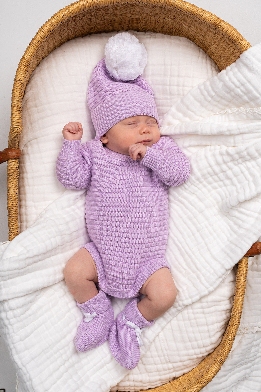 Snuggly Ribbed Romper - Lilac