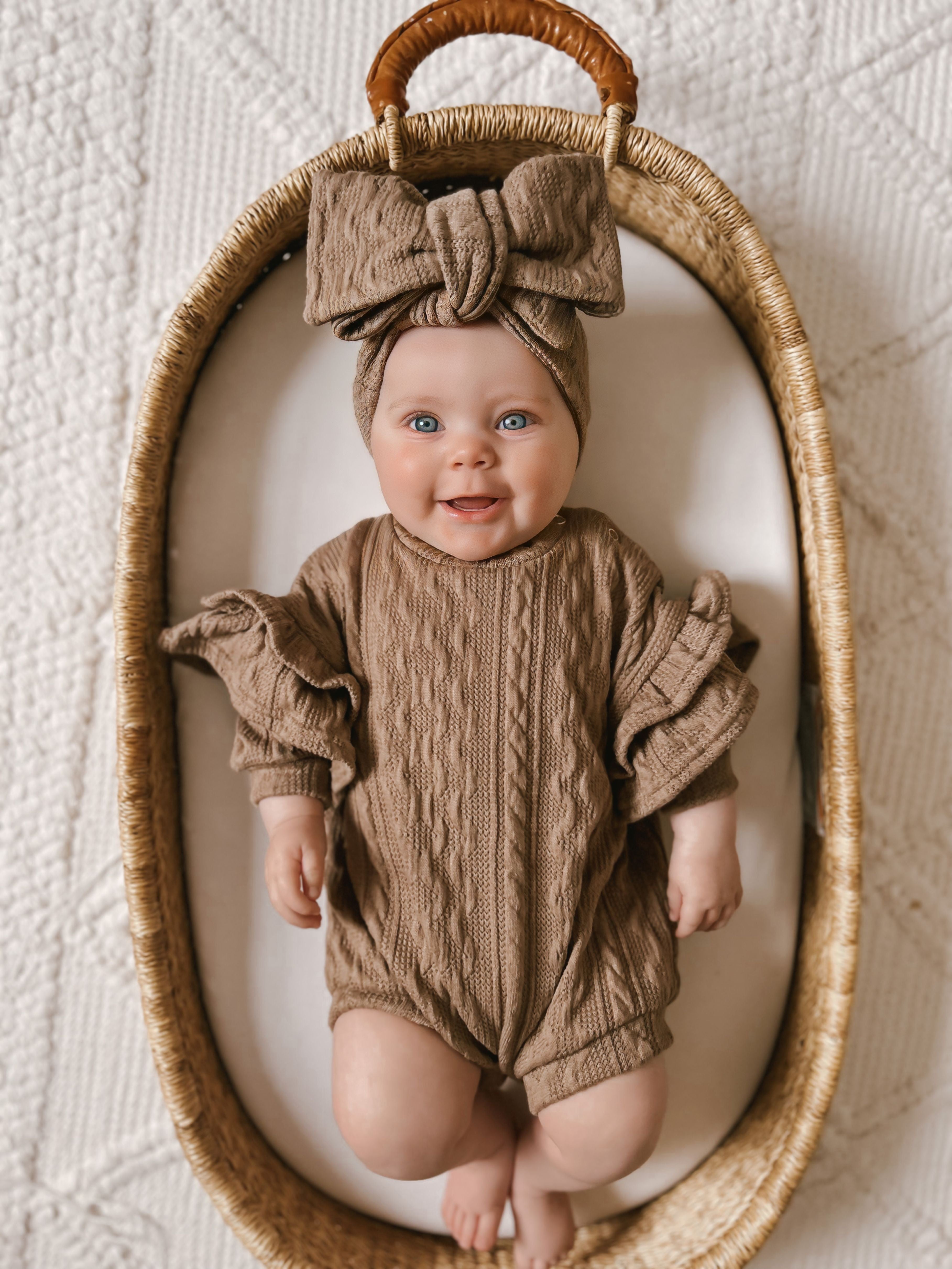 Frilly Romper - Hazelnut