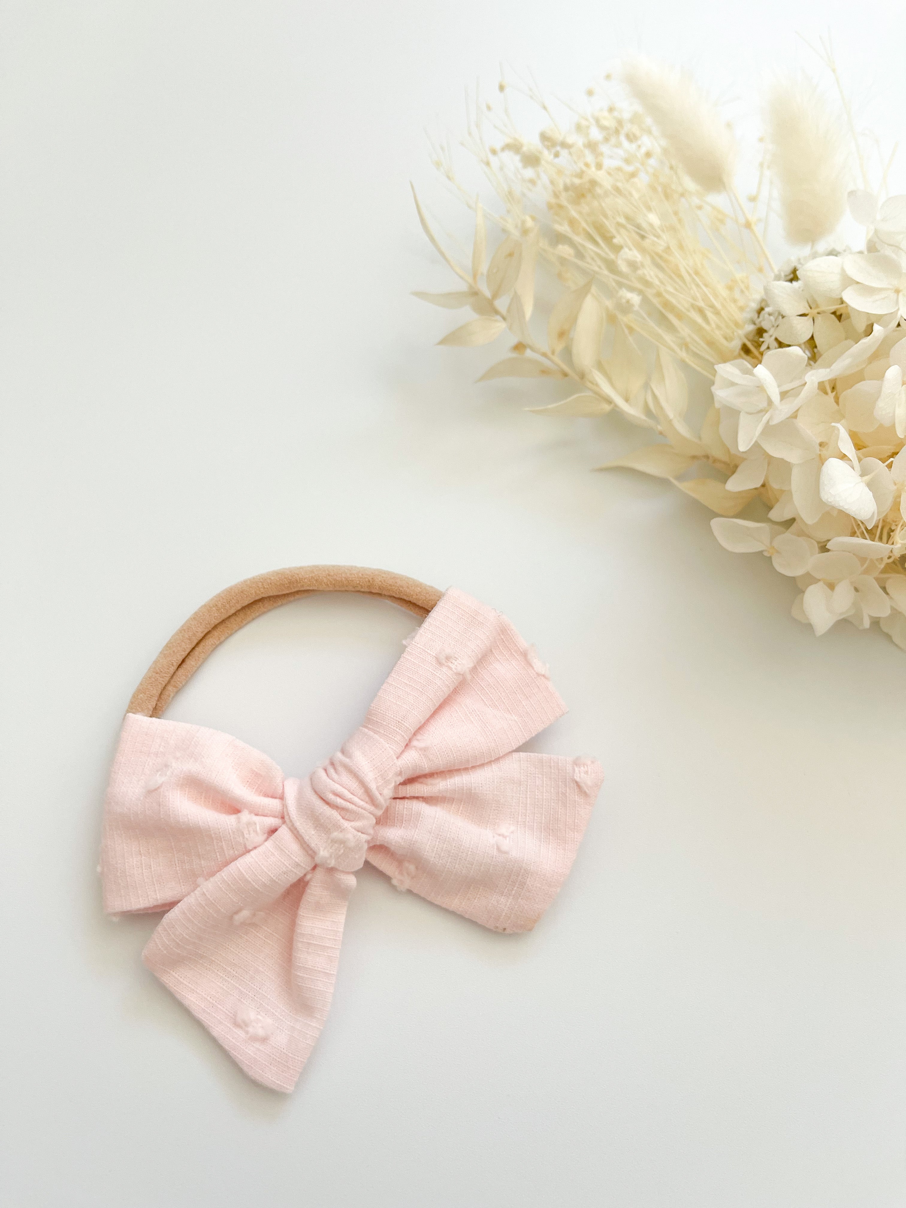 Baby Pink Dotti Mini Bow